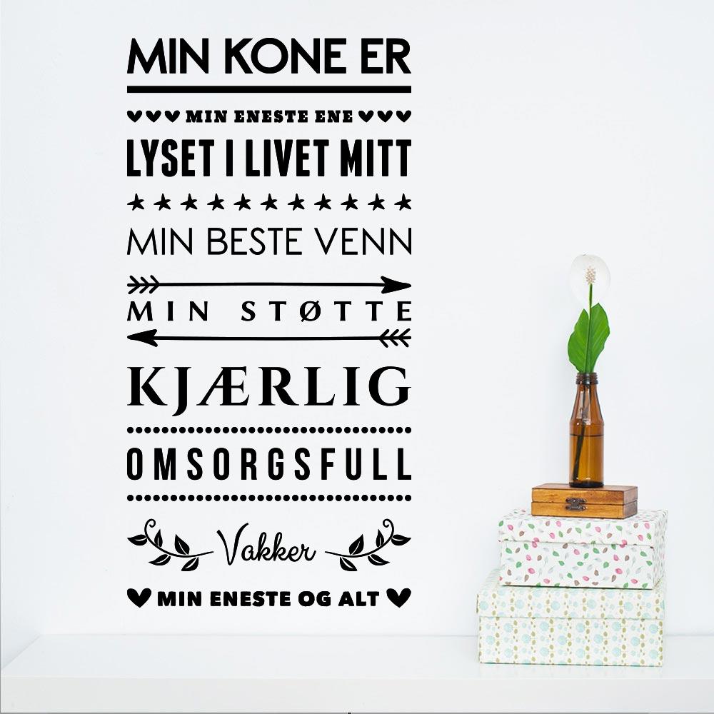 Min kone wallsticker → Fra kun 244.3 kr! bilde